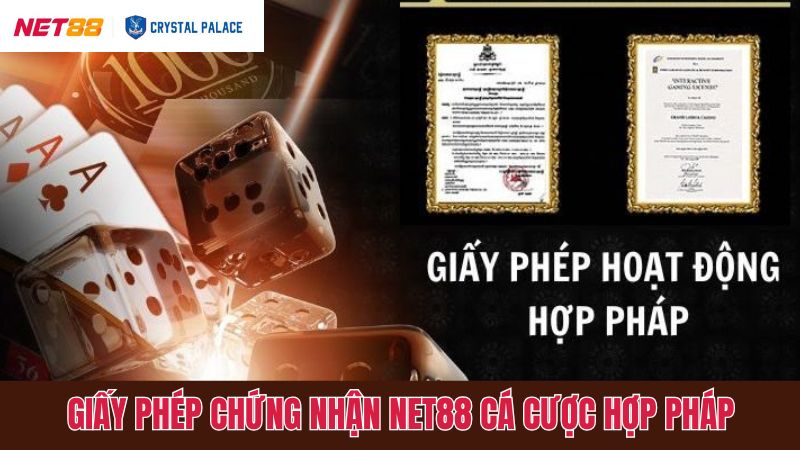 Net88 Cá Cược Hợp Pháp - Trải Nghiệm Giải Trí Đỉnh Cao 3 Giấy phép chứng minh Net88 cá cược hợp pháp tuyệt đối